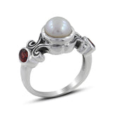 925 Silver Pearl Women's Ring