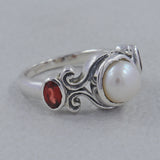 925 Silver Pearl Women's Ring