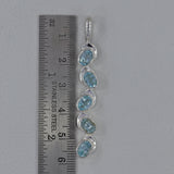 925 Silver Blue Topaz Pendants