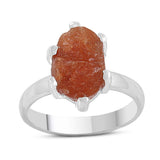 Raw Iolite Silver Ring