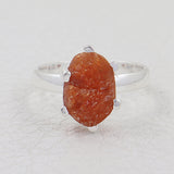 Raw Iolite Silver Ring