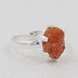 Raw Iolite Silver Ring