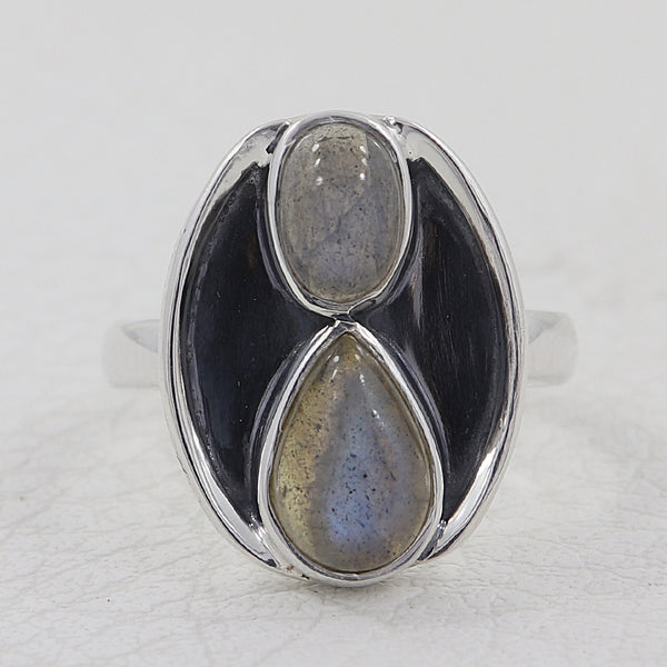 925 Sterling Silver Labradorite Rings