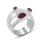 Rainbow Moonstone Silver Ring