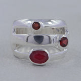 Rainbow Moonstone Silver Ring