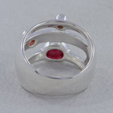 Rainbow Moonstone Silver Ring