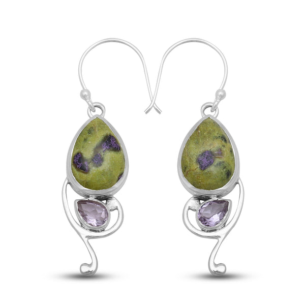 Tasmanian Serpentine Silver Earrings