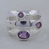 Rainbow Moonstone Silver Ring