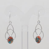 Turquoise Spiny Oyster Silver Earrings
