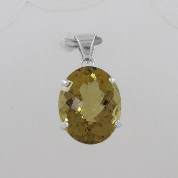 925 Silver Lemon Quartz Pendant
