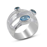 Rainbow Moonstone Silver Ring