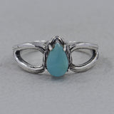 925 Sterling Silver Larimar Ring