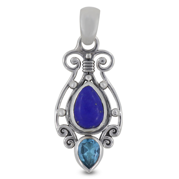 Tiger Eye & Citrine Silver Pendants