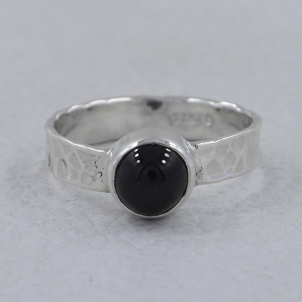 925 Sterling Silver Black Star Ring