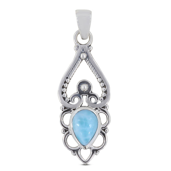 925 Sterling Silver Larimar Pendant
