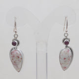 Thulite Silver Earrings