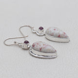 Thulite Silver Earrings