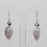 Thulite Silver Earrings