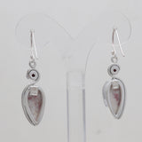 Thulite Silver Earrings