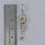 925 Sterling Silver Blue Topaz Pendants
