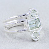 Genuine Iolite Silver Rings