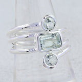 Genuine Iolite Silver Rings