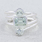 Genuine Iolite Silver Rings