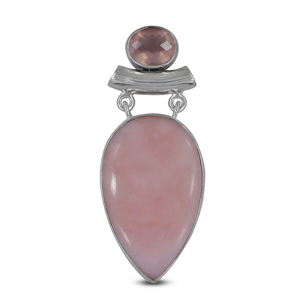 925 Sterling Silver Pink Opal Pendants