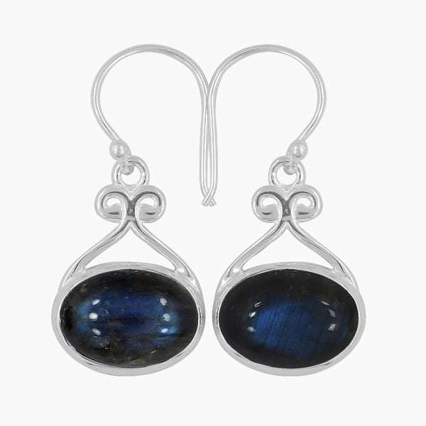 Charoite Silver Earrings