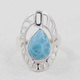 Natural Rainbow Moonstone Silver Rings