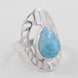 Natural Rainbow Moonstone Silver Rings