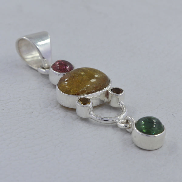 Multi Tourmaline Gemstone Pendants