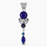 Lapis Lazuli Gemstone Silver Pendants
