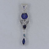 Lapis Lazuli Gemstone Silver Pendants