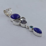 Lapis Lazuli Gemstone Silver Pendants