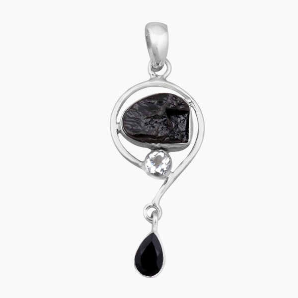 925 Silver Natural Shungite Pendants