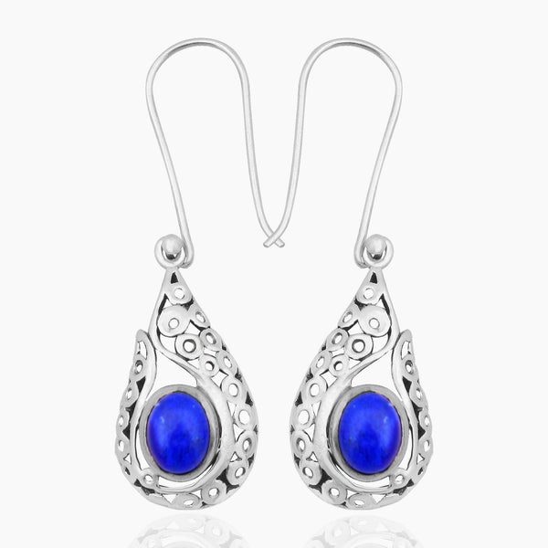 Lapis Lazuli Silver Earrings