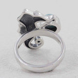 Rainbow Moonstone Silver Rings