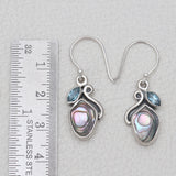 Abalone Shell Silver Earrings