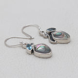 Abalone Shell Silver Earrings