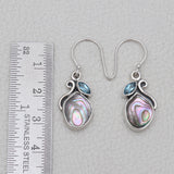 Abalone Shell Silver Earrings