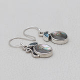 Abalone Shell Silver Earrings