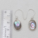 925 Sterling Silver Abalone Shell Earrings