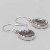 925 Sterling Silver Abalone Shell Earrings