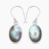 925 Sterling Silver Abalone Shell Earrings