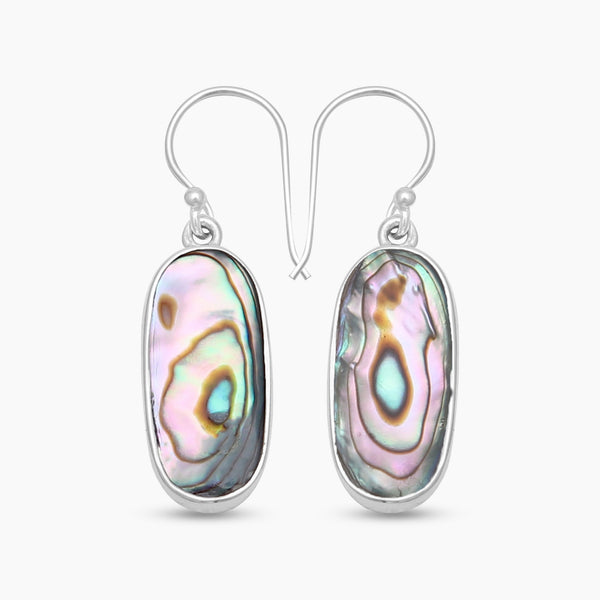 Abalone Shell Silver Earrings