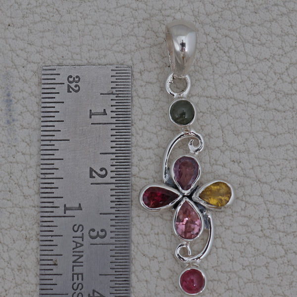 925 Sterling Silver Tourmaline Pendant
