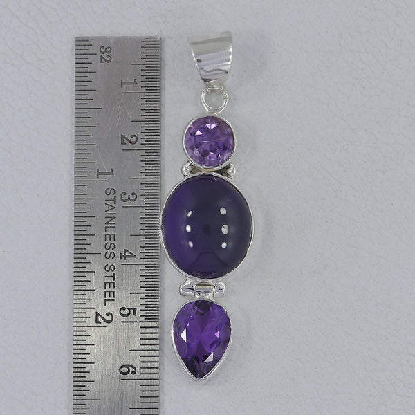 925 Sterling Silver Amethyst Pendants