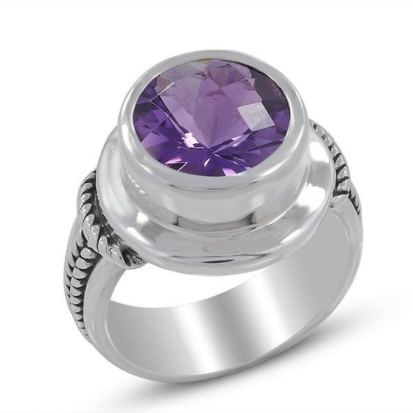 925 Sterling Silver Amethyst Ring