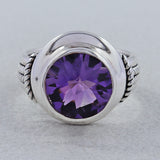 925 Sterling Silver Amethyst Ring